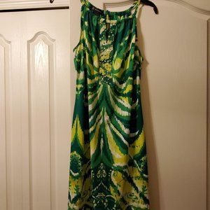 #354 INC Green/White/Yellow Embellished Sundress